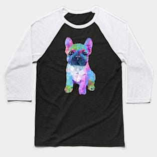 French bulldog, color polygonal 2 Baseball T-Shirt